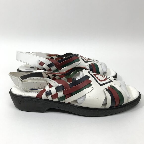 NEW Dr. Scholl's Double Air Pillo Leather Sandal Women's Size 8M Aztec Southwest - Picture 1 of 10